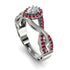 Infinity Inspired Halo Diamond Engagement Ring - Teresa No. 48 image 2