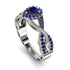 Infinity Inspired Halo Sapphire Engagement Ring - Teresa No. 75 image 2