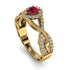 Infinity Inspired Halo Ruby Engagement Ring - Teresa No. 10 image 2