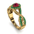 Infinity Inspired Halo Ruby Engagement Ring - Teresa No. 25 image 2