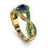 Infinity Inspired Halo Sapphire Engagement Ring - Teresa No. 28 image 2
