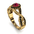 Infinity Inspired Halo Ruby Engagement Ring - Teresa No. 40