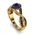 Infinity Inspired Halo Sapphire Engagement Ring - Teresa No. 43