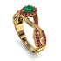 Infinity Inspired Halo Emerald Engagement Ring - Teresa No. 49 image 2