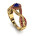 Infinity Inspired Halo Sapphire Engagement Ring - Teresa No. 58
