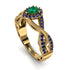 Infinity Inspired Halo Emerald Engagement Ring - Teresa No. 64 image 2