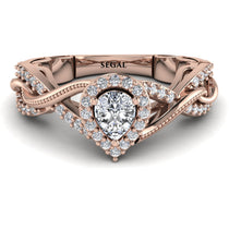 Infinity Inspired Halo Diamond Engagement Ring - Teresa No. 2 image 1