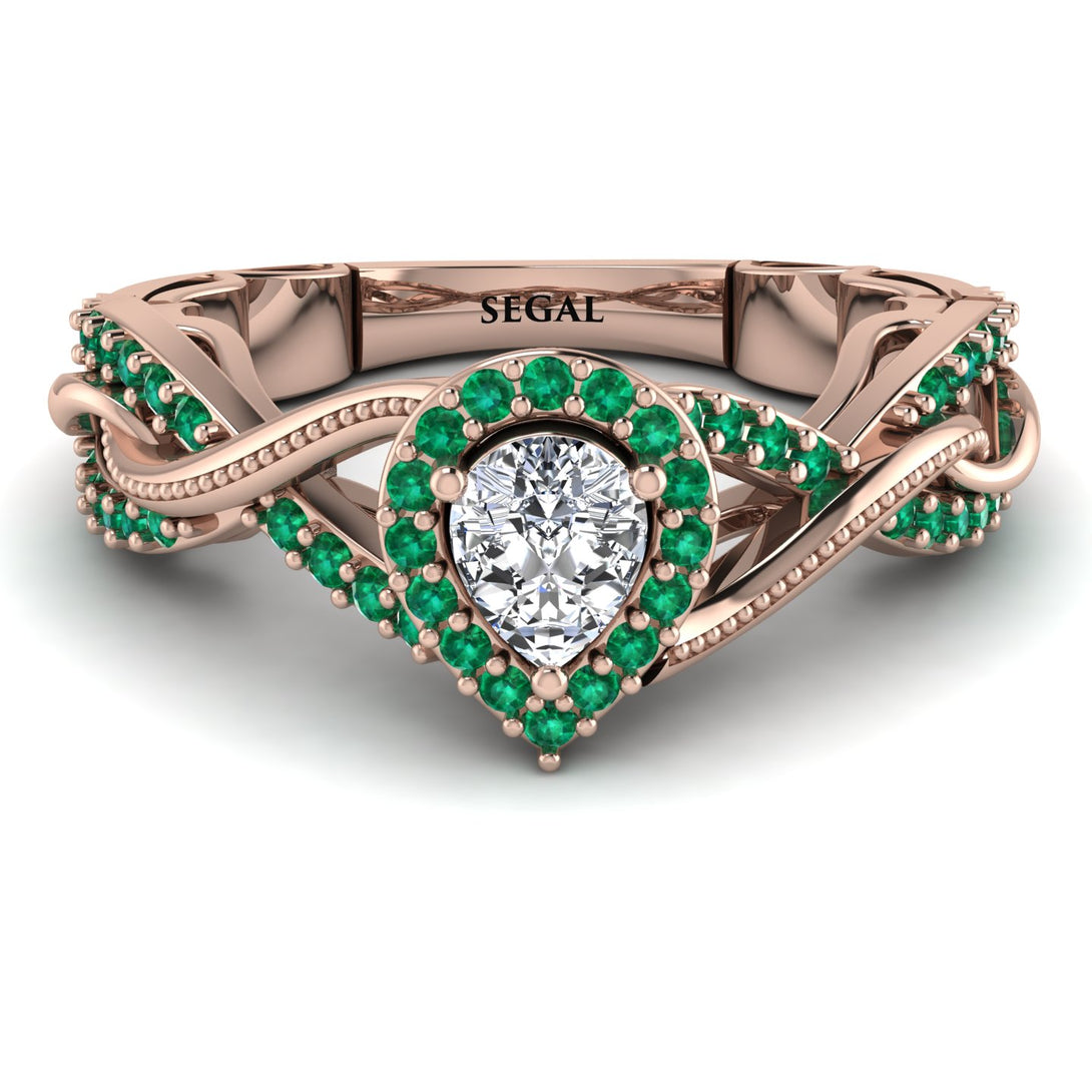 Infinity Inspired Halo Diamond Engagement Ring - Teresa No. 17