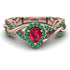 Infinity Inspired Halo Ruby Engagement Ring - Teresa No. 26