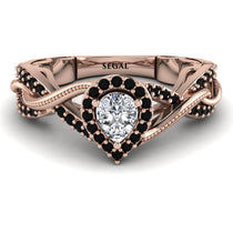 Infinity Inspired Halo Diamond Engagement Ring - Teresa No. 32 image 1