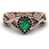 Infinity Inspired Halo Emerald Engagement Ring - Teresa No. 35 image 1