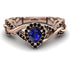 Infinity Inspired Halo Sapphire Engagement Ring - Teresa No. 44 image 1