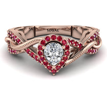 Infinity Inspired Halo Diamond Engagement Ring - Teresa No. 47 image 1