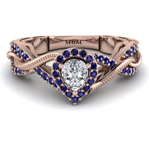 Infinity Inspired Halo Diamond Engagement Ring - Teresa No. 62 image 1
