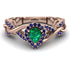 Infinity Inspired Halo Emerald Engagement Ring - Teresa No. 65 image 1