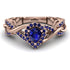 Infinity Inspired Halo Sapphire Engagement Ring - Teresa No. 74 image 1
