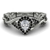Infinity Inspired Halo Diamond Engagement Ring - Teresa No. 33