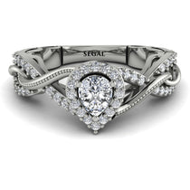 Infinity Inspired Halo Diamond Engagement Ring - Teresa No. 3 image 1