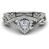 Infinity Inspired Halo Diamond Engagement Ring - Teresa No. 3