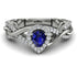Infinity Inspired Halo Sapphire Engagement Ring - Teresa No. 15