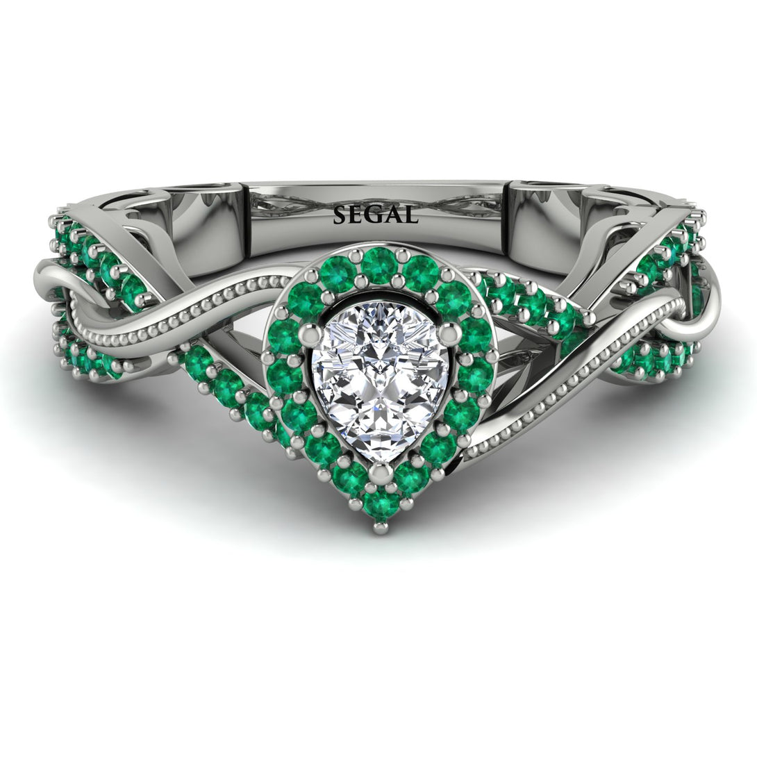 Infinity Inspired Halo Diamond Engagement Ring - Teresa No. 18