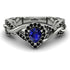 Infinity Inspired Halo Sapphire Engagement Ring - Teresa No. 45