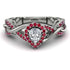 Infinity Inspired Halo Diamond Engagement Ring - Teresa No. 48 image 1