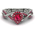 Infinity Inspired Halo Ruby Engagement Ring - Teresa No. 57 image 1