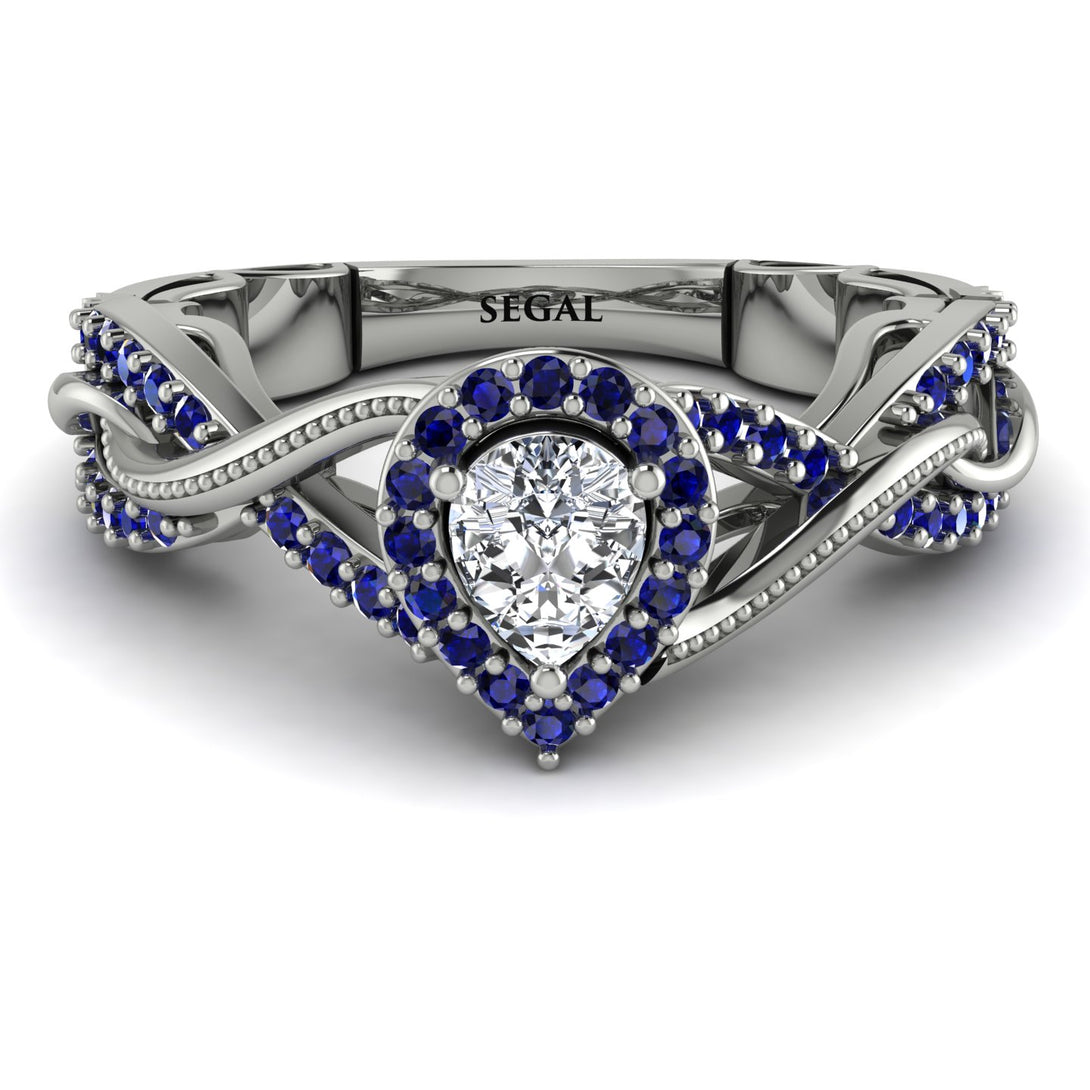 Infinity Inspired Halo Diamond Engagement Ring - Teresa No. 63