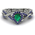 Infinity Inspired Halo Emerald Engagement Ring - Teresa No. 66