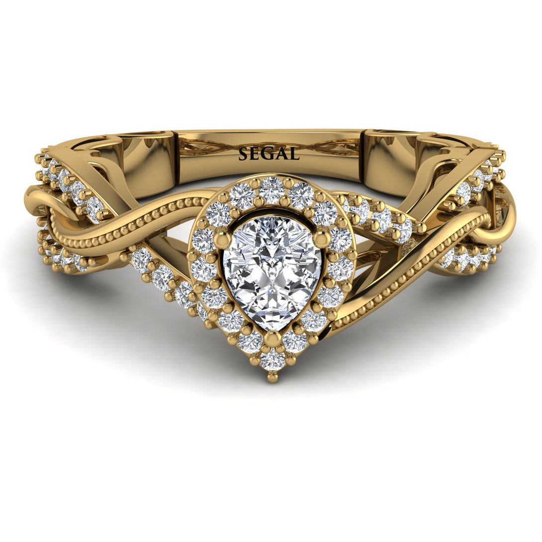 Infinity Inspired Halo Diamond Engagement Ring - Teresa No. 1