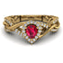 Infinity Inspired Halo Ruby Engagement Ring - Teresa No. 10 image 1