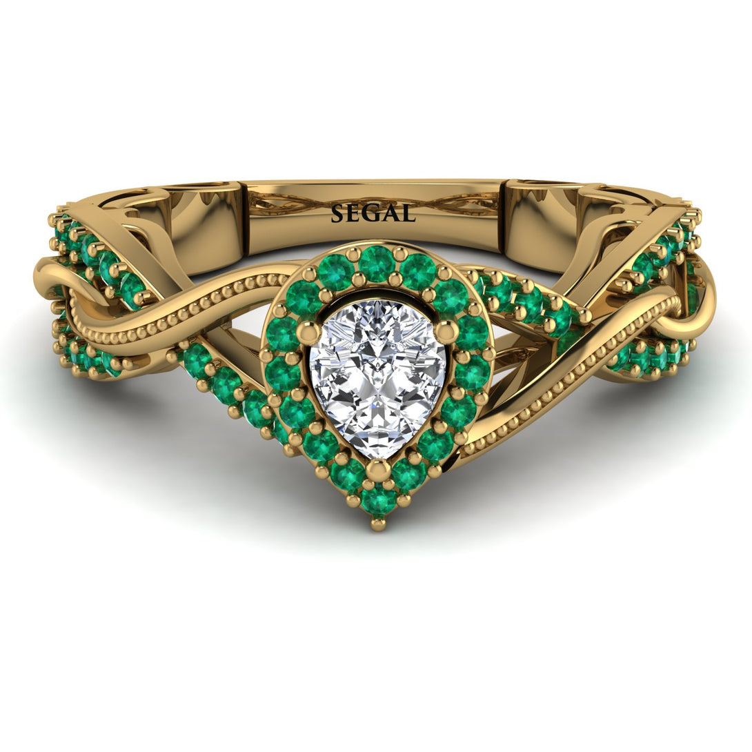 Infinity Inspired Halo Diamond Engagement Ring - Teresa No. 16