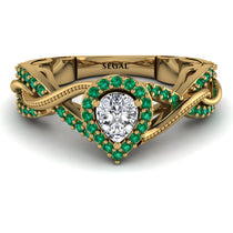 Infinity Inspired Halo Diamond Engagement Ring - Teresa No. 16 image 1