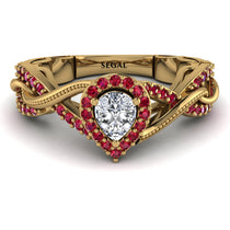 Infinity Inspired Halo Diamond Engagement Ring - Teresa No. 46 image 1
