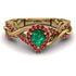 Infinity Inspired Halo Emerald Engagement Ring - Teresa No. 49 image 1