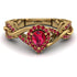 Infinity Inspired Halo Ruby Engagement Ring - Teresa No. 55