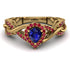 Infinity Inspired Halo Sapphire Engagement Ring - Teresa No. 58