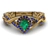Infinity Inspired Halo Emerald Engagement Ring - Teresa No. 64