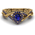 Infinity Inspired Halo Sapphire Engagement Ring - Teresa No. 73