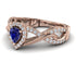 Infinity Inspired Halo Sapphire Engagement Ring - Teresa No. 14 image 3