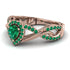 Infinity Inspired Halo Emerald Engagement Ring - Teresa No. 20