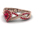 Infinity Inspired Halo Ruby Engagement Ring - Teresa No. 56 image 3