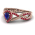Infinity Inspired Halo Sapphire Engagement Ring - Teresa No. 59 image 3