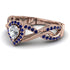 Infinity Inspired Halo Diamond Engagement Ring - Teresa No. 62 image 3