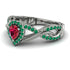 Infinity Inspired Halo Ruby Engagement Ring - Teresa No. 27