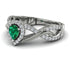 Infinity Inspired Halo Emerald Engagement Ring - Teresa No. 6 image 3