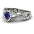 Infinity Inspired Halo Sapphire Engagement Ring - Teresa No. 15 image 3