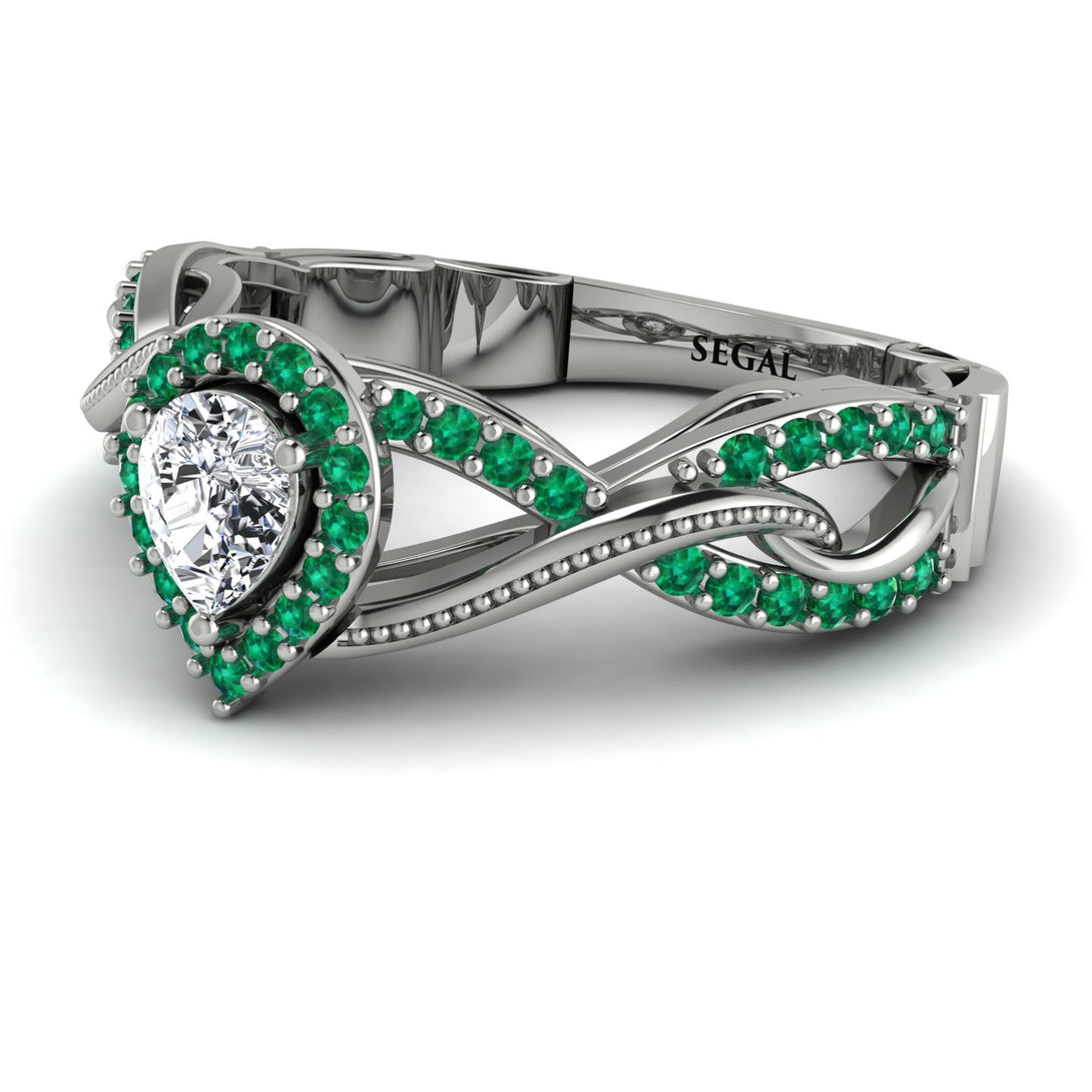 Infinity Inspired Halo Diamond Engagement Ring - Teresa No. 18