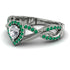 Infinity Inspired Halo Diamond Engagement Ring - Teresa No. 18